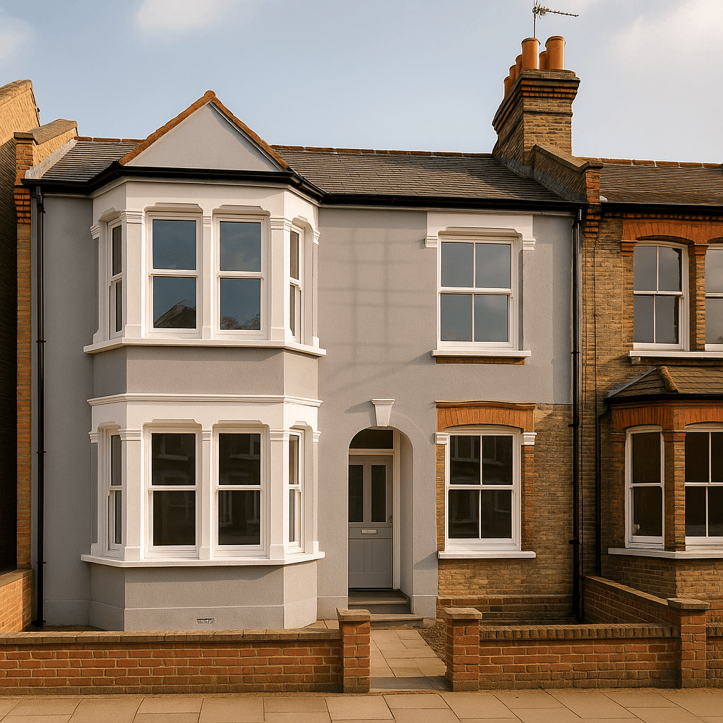 House with fresh K-rend render finish